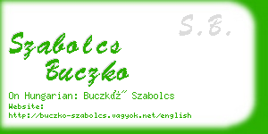 szabolcs buczko business card